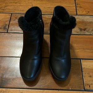 Aquatalia Snow Bootie Black Leather